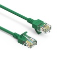 Bestlink Netware CAT6A UTP Slim Ethernet Network Booted Cable 28AWG- 15ft- Green 100263GN